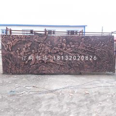 八路軍打仗銅浮雕,公園墻壁銅浮雕