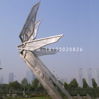 不锈钢抽象蝴蝶 广场不锈钢雕塑