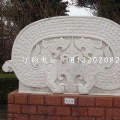 漢白玉雙龍佩公園景觀石雕