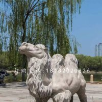 大理石骆驼雕塑公园动物石雕