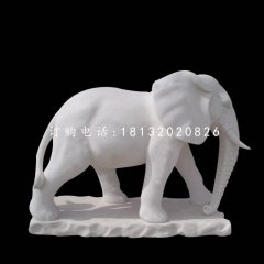 汉白玉大象,广场动物石雕
