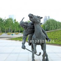 马球铜雕广场古代体育运动雕塑
