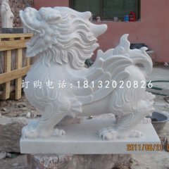 汉白玉貔貅,石雕貔貅雕塑