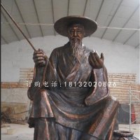 姜太公铜雕，古代人物铜雕