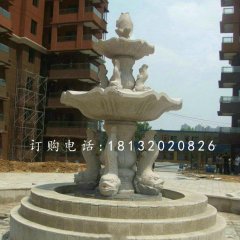 鱼造型喷泉,小区石喷泉