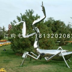 不銹鋼螳螂雕塑，公園昆蟲雕塑