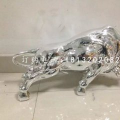 开荒牛雕塑,广场不锈钢牛雕塑
