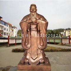 校园孔子雕像,古代人物铜雕