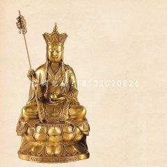 坐式地藏菩萨铜雕,寺庙佛像铜雕
