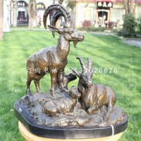 三羊开泰铜雕，企业吉祥动物铜雕