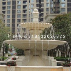 三层欧式喷泉石雕,小区喷泉雕塑