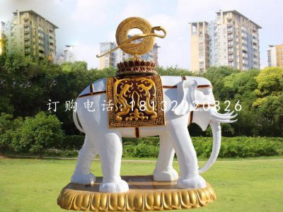 玻璃钢大象雕塑公园动物雕塑 (1)