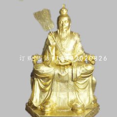 玻璃钢仿铜太上老君 玻璃钢神像雕塑