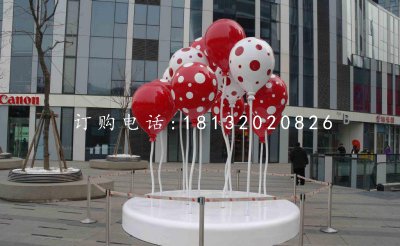 玻璃钢彩色气球商场景观雕塑
