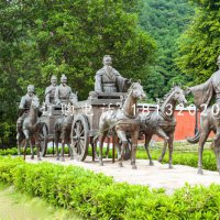 孔子周游列国雕塑 公园情景雕塑