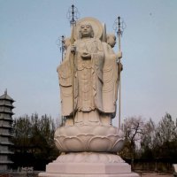 地藏菩萨石雕，广场大理石佛像