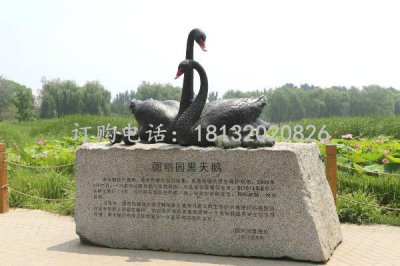 黑天鹅雕塑 玻璃钢公园仿真动物