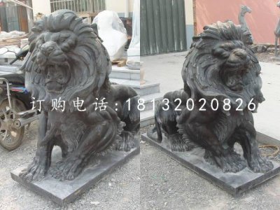 西洋吼狮铜雕 欧式铜狮子 (1)