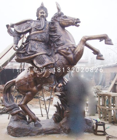 骑马关公铜雕 广场古代人物铜雕