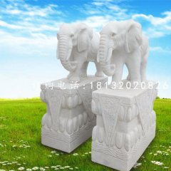 大理石大象,石雕动物