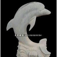 海豚石雕公园青石动物雕塑