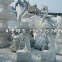 大理石仙鹤雕塑公园动物石雕