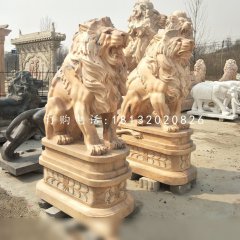 西洋狮石雕,欧式石雕狮子