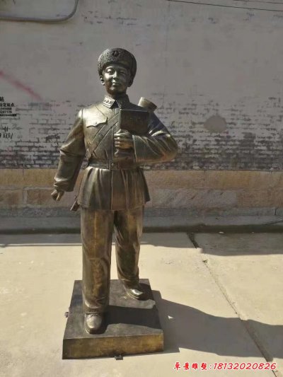 立式雷锋雕像铜雕
