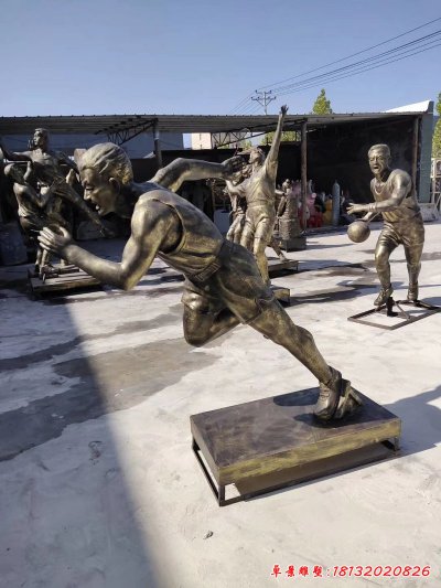 铜雕赛跑人物