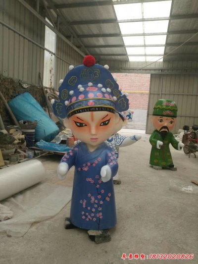 玻璃钢卡通人物戏曲雕塑