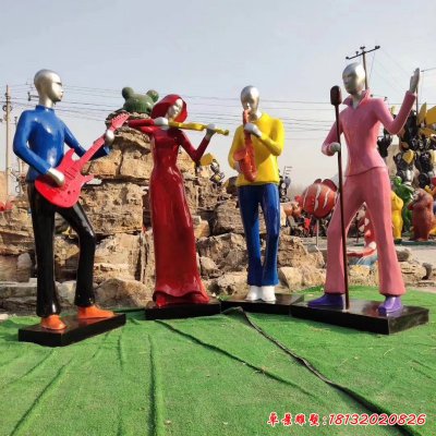 玻璃钢乐队人物雕塑