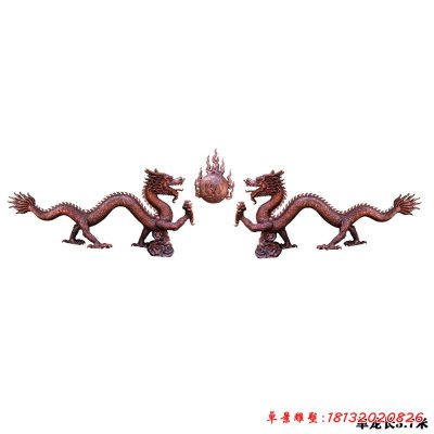 双龙戏珠铜雕龙