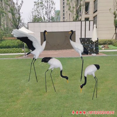 玻璃钢动物仙鹤雕塑