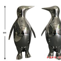 不锈钢镜面企鹅雕塑