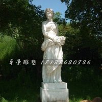 汉白玉美女雕塑，西方美女石雕
