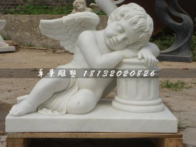 汉白玉小天使雕塑石雕西方小孩 