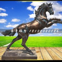 立马铜雕，广场铜马动物雕塑