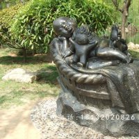 婴儿睡觉铜雕，广场人物铜雕