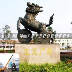铜雕麒麟,大型神兽铜雕
