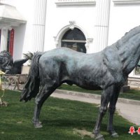 青铜马雕塑 公园动物铜雕
