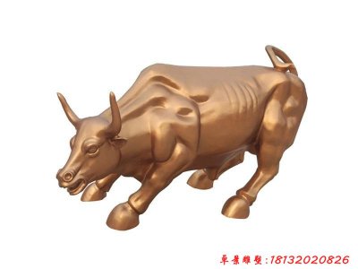 铜牛雕塑，广场华尔街牛