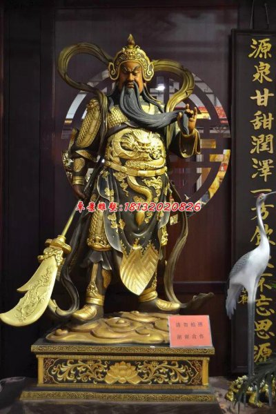玻璃钢关公雕塑,玻璃钢人物雕塑