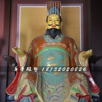刘秀雕塑，玻璃钢汉代皇帝雕塑