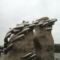 不锈钢鲤鱼群公园动物雕塑