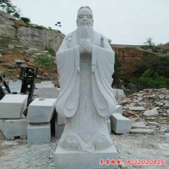 校园古代名人孔子行教像石雕