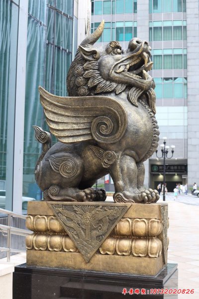 铜雕獬豸法院独角兽雕塑