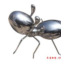 不锈钢镜面蚂蚁公园动物雕塑