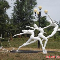 抽象不锈钢艺术体操人物雕塑