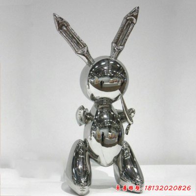 不锈钢动物卡通兔子雕塑