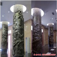 铜雕文化柱